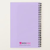 Carnet Nom gothique Violet noir lune à goutte Silhouette (Verso)