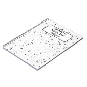 Carnet Nom, Gris et Noir Petits Chips en Marbre Terrazzo (Côté gauche)