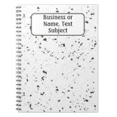 Carnet Nom, Gris et Noir Petits Chips en Marbre Terrazzo (Devant)