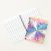 Carnet Nom holographique de la Parties scintillant glamou (Intérieur)