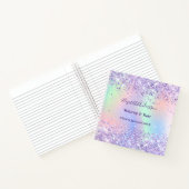 Carnet Nom holographique d'entreprise de lavande violette (Intérieur)