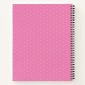 Carnet Nom initial moderne Polka Dot Rose Girl (Dos)