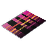 Carnet Nom Initiales ou Mot & Rayures de Tissage Moderne (Côté gauche)