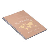 Carnet Nom manuscrit élégant Dusty Rose (Côté Droit)