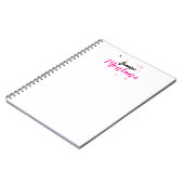 Carnet Nom minimaliste moderne et élégant professionnel (Côté gauche)