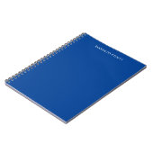 Carnet Nom minimaliste moderne unique bleu (Côté gauche)