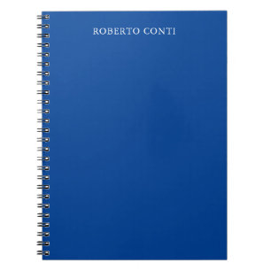 Carnet Nom minimaliste moderne unique bleu