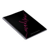 Carnet Nom moderne de Black Pink (Côté Droit)