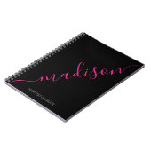 Carnet Nom moderne de Black Pink (Côté gauche)