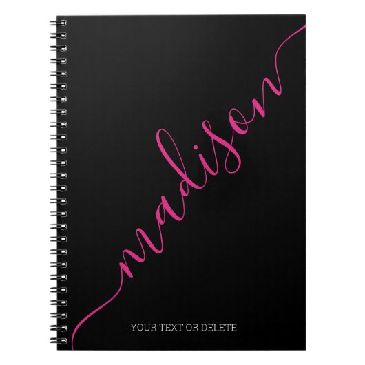 Carnet Nom moderne de Black Pink (Devant)