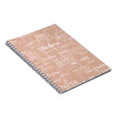 Carnet Nom modifiable Dusty Rose sur toute impression (Côté Droit)