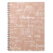 Carnet Nom modifiable Dusty Rose sur toute impression (Devant)