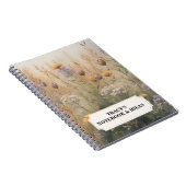 Carnet Nom modifiable Floral Fleur sauvage Mudu (Côté Droit)