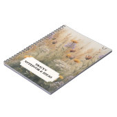 Carnet Nom modifiable Floral Fleur sauvage Mudu (Côté gauche)