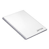 Carnet Nom modifiable minimal simple ou autre texte (Côté Droit)