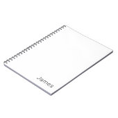 Carnet Nom modifiable minimal simple ou autre texte (Côté gauche)