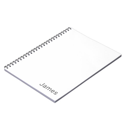 Carnet Nom modifiable minimal simple ou autre texte (Côté gauche)