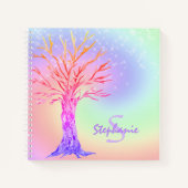 Carnet Nom Monogram Girly Rainbow Sparkles Sketchbook (Devant)