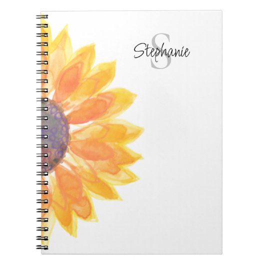 Carnet Nom Monogram Sunflower (Devant)