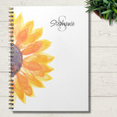 Carnet Nom Monogram Sunflower