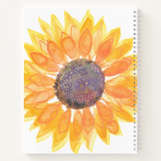Carnet Nom Monogram Sunflower (Dos)
