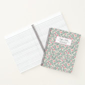 Carnet Nom monogramme en écriture florale vintage (Intérieur)