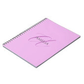 Carnet Nom Monogramme Lettre Initiale Orchidée & Lilas (Côté gauche)