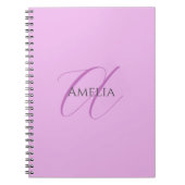 Carnet Nom Monogramme Lettre Initiale Orchidée & Lilas (Devant)