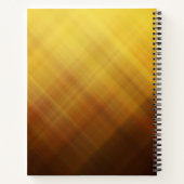 Carnet nom monogramme marron jaune moderne (Dos)