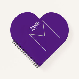 Carnet Nom Monogramme Minimaliste Moderne Calligraphie Gr