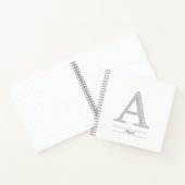 Carnet Nom Monogramme Pierre blanche Un minimaliste (Intérieur)