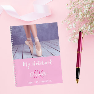 Carnet Nom monogramme rose