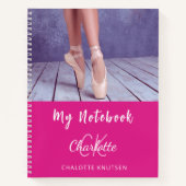 Carnet Nom monographique blanc rose vif photo (Devant)