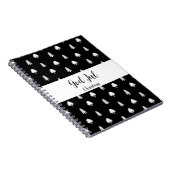 Carnet Nom Motif noir scandinave Dieu Jul Noël (Côté Droit)