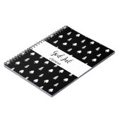 Carnet Nom Motif noir scandinave Dieu Jul Noël (Côté gauche)