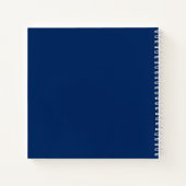 Carnet Nom nautique du capitaine Bateau Ancre Carré bleu (Dos)