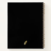 Carnet Nom Noir & Or Chic Script (Dos)