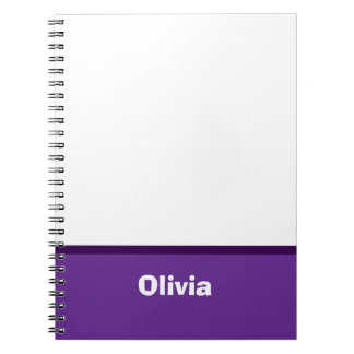 Carnet Nom ou monogramme minimaliste de la bande moderne