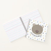 Carnet Nom personnalisable Cute Bear (Intérieur)
