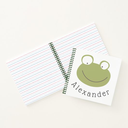 Carnet Nom personnalisable Cute Frog (Intérieur)