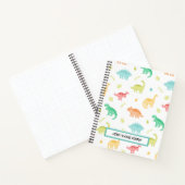 Carnet Nom personnalisable du Motif Cute Dinosaur (Intérieur)