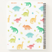Carnet Nom personnalisable du Motif Cute Dinosaur (Dos)
