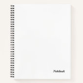Carnet Nom personnalisable en blanc simple (Devant)
