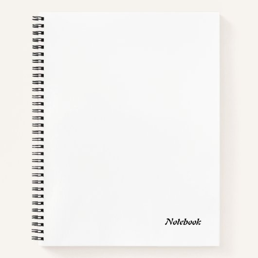 Carnet Nom personnalisable en blanc simple (Devant)