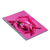 Carnet Nom personnalisable Karen rose floral rose chère  (Côté Droit)