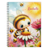 Carnet Nom personnalisable - Sourires ensoleillés et fleu (Devant)