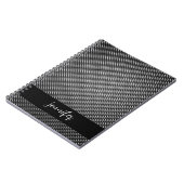 Carnet Nom personnalisable texture de grille Abstraite (Côté gauche)