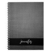 Carnet Nom personnalisable texture de grille Abstraite (Devant)