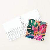 Carnet Nom personnalisé Abstrait tropical moderne (Intérieur)