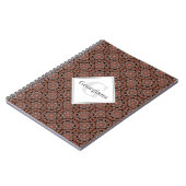 Carnet Nom personnalisé Art Déco Safari Coucher de soleil (Côté gauche)